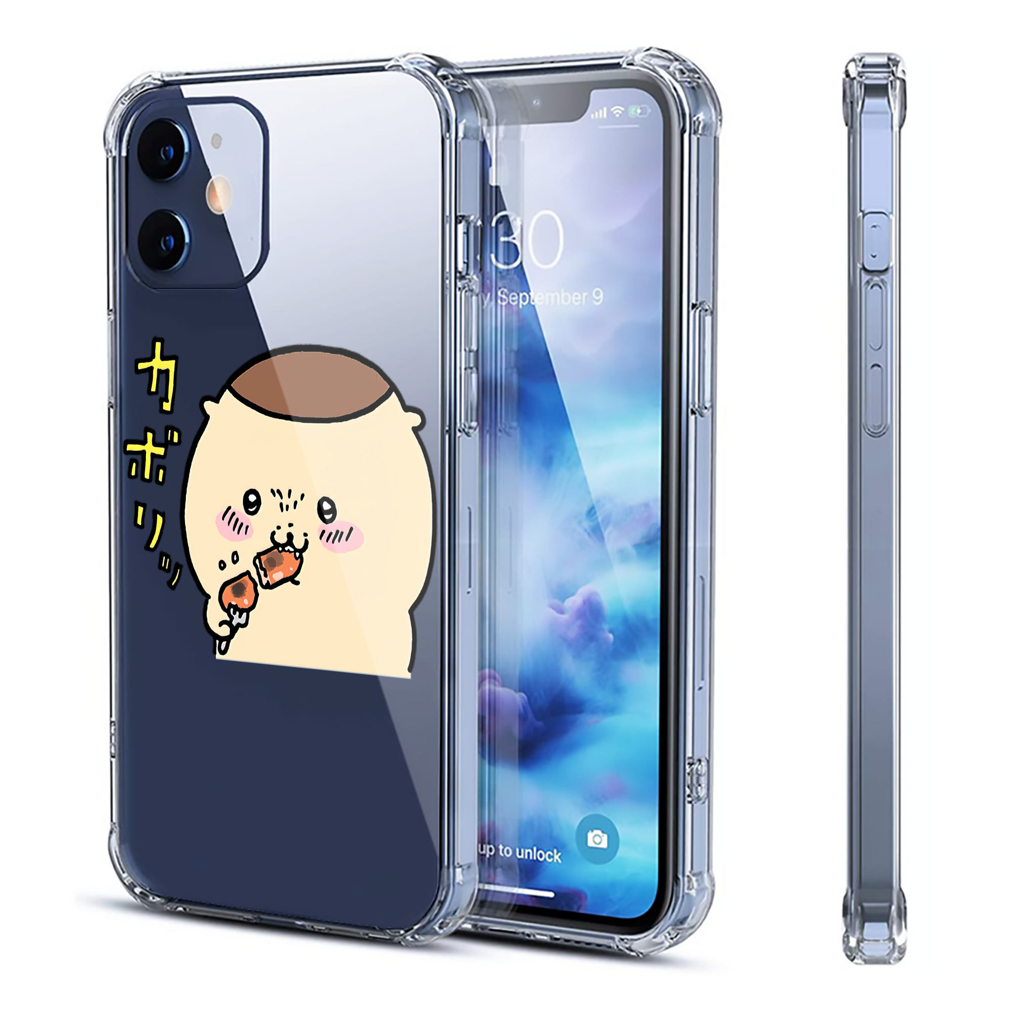 （画像用） ちいかわ くりまんじゅう Chii-kawa kuri manjū 【iPhone 12シリーズ対応】透明スマホケース（クリアソフトケース）